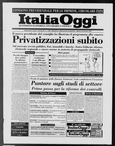 Italia oggi : quotidiano di economia finanza e politica